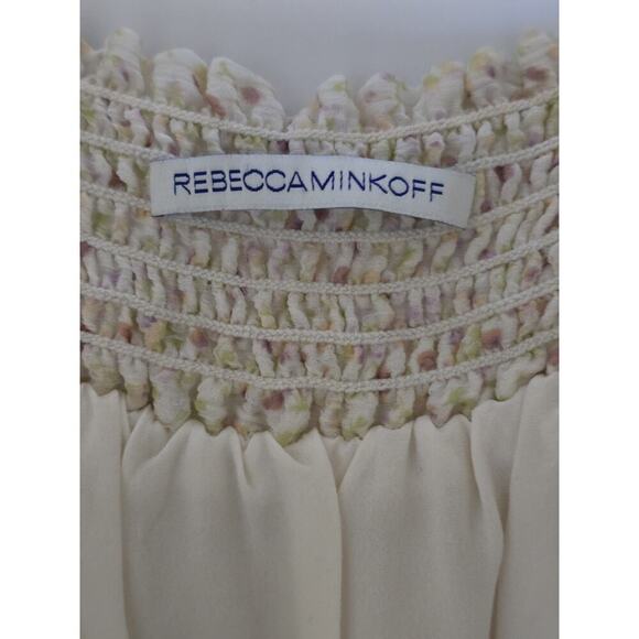 Rebecca Minkoff Casey Off-the-Shoulder Tassel Floral Blouse Size Small Cottage - Picture 5 of 9